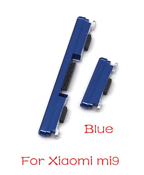 Side Power Key +Volume Button For Xiaomi Mi A2 6 6X 9 8 Lite Max Note 3 Play Parts: Mi9 Blue