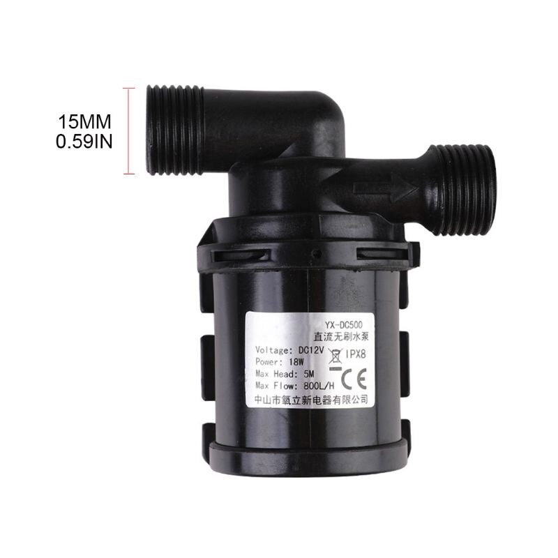 DC12V/24V solaire Brushless moteur Circulation d'eau pompe à eau Booster silencieux haute ascenseur pompe Submersible 1/4 pouces sortie