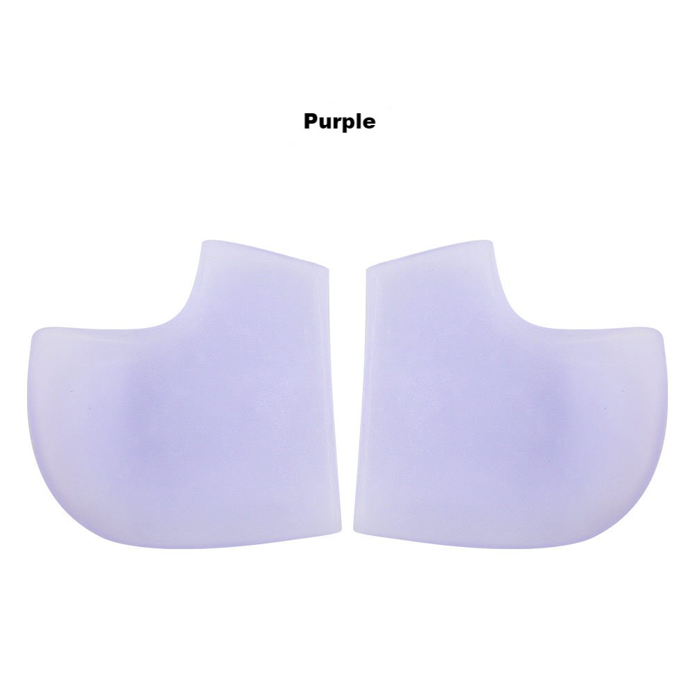 Silicone Heel Protector Protective Sleeve Heel Spur Pads for Relief Plantar Fasciitis Heel Pain Reduce Pressure on Heel 2Pcs: No holes Purple