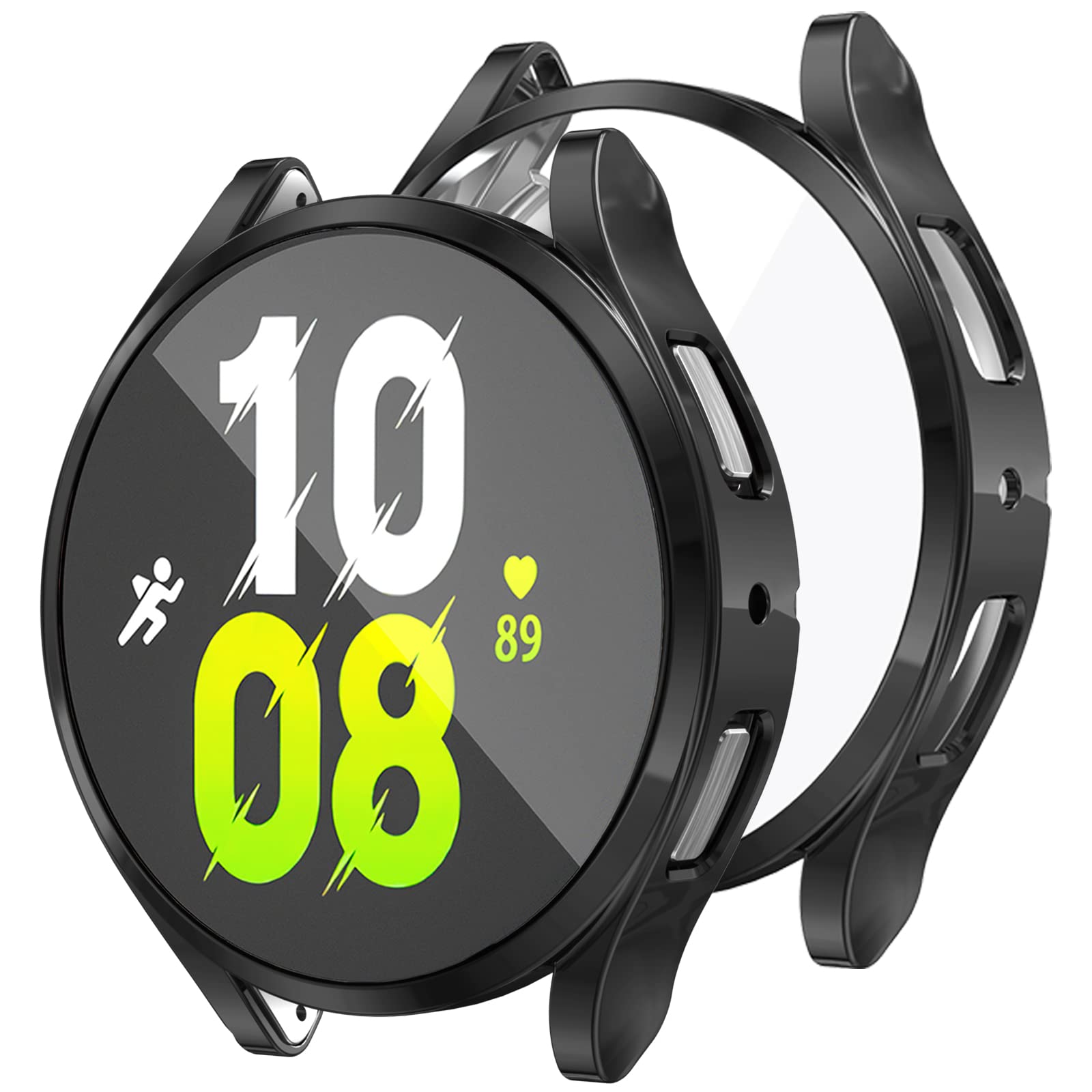 Coque pour Samsung Galaxy Watch 4/5 44mm 40mm classique 46mm 42mm protecteur d'écran TPU couverture de pare-chocs complète pour montre 5 pro 45mm: Bronze / 1.9 Pouces et Sous