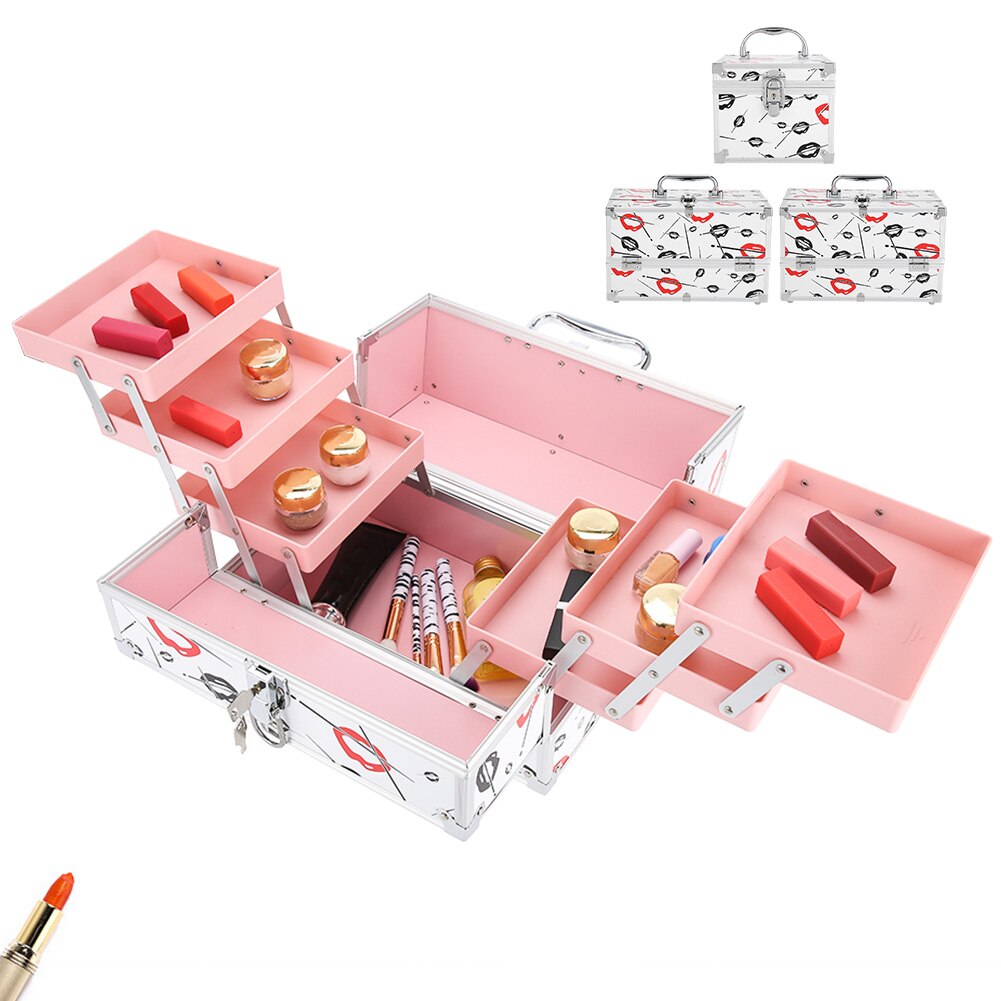 Makeup Tool Kits Cosmetic Storage Box Portable Storage Jewelry Case Makeup Organizer Box