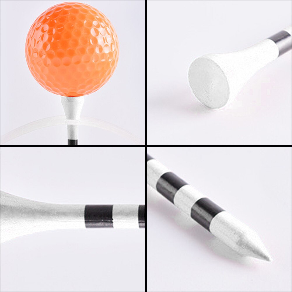 100Pcs Golf Tees Bamboe Golf Training Swing Praktijk Accessoires Golf Tees Gestreepte Bal Houder Kussen Tee Onbreekbaar Golf Tees