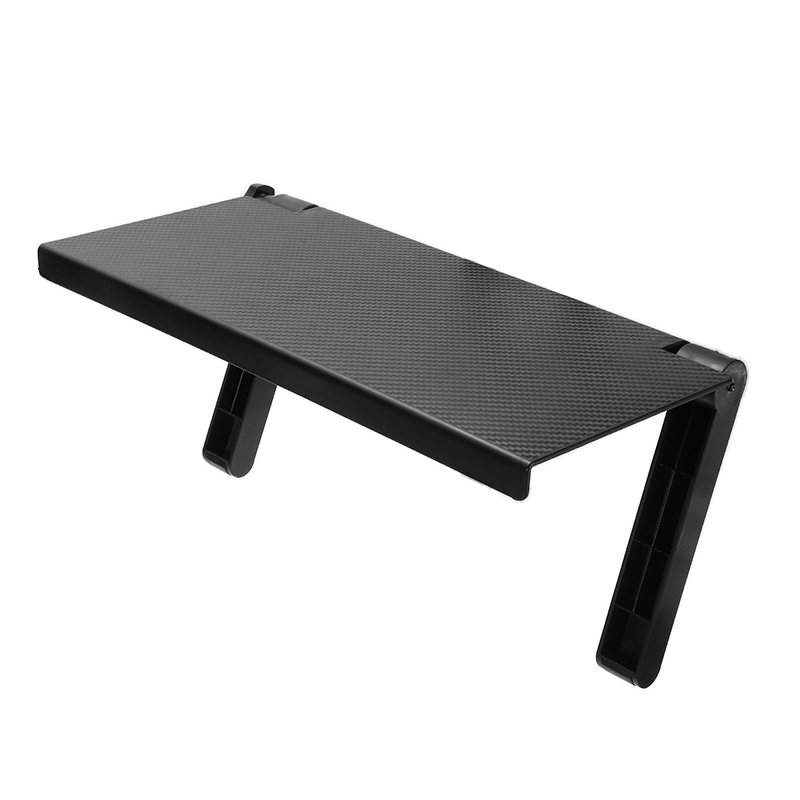 TV Screen Folding TOP Shelf Desktop Storage Rack Folder Computer Monitor Riser Black Adjustable 32.8x16x2.5cm