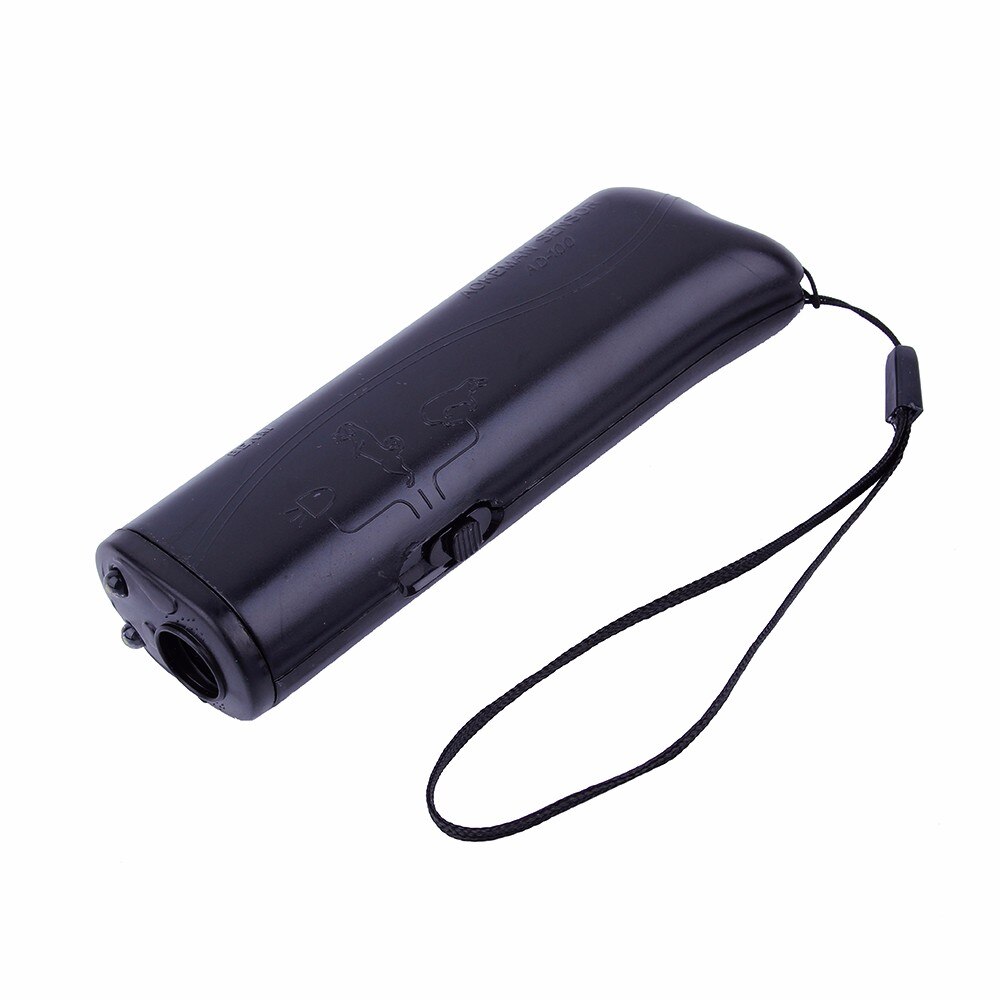 Ultrasonic Dog Repeller Electronic Anti Barking Stop Bark Handheld 3 in 1 Pet Dog Trainer with LED Flashlight Without Battery