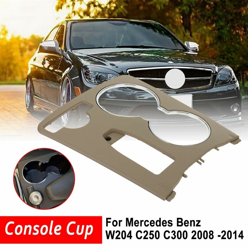 ABS Beige Color Console Cup Holder Trim Cover for Mercedes C-Class W204 C300 2046800307: Default Title