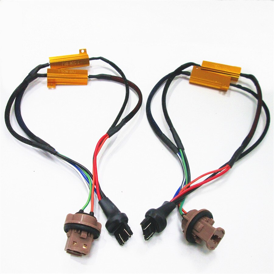 1 par 7443 20SMD 5730 bombillas LED luz de señal de freno de giro Luz de conmutación blanca/ámbar bombillas de señal intermitente sin errores