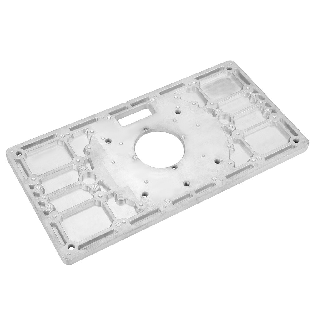 Router Table Plate Aluminum Router Table Insert Plate + 4 Rings Screws for Woodworking Benches, 235mm x 120mm x 8mm(9.3in