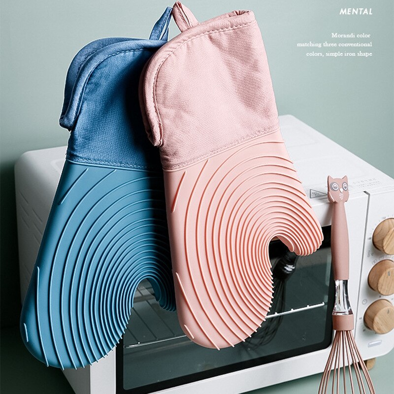 Kitchen Oven Mitts Anti-Scalding Potholder Thicken Silicone Baking Gloves Household Heat Insulation Golves Kitchen Accessories