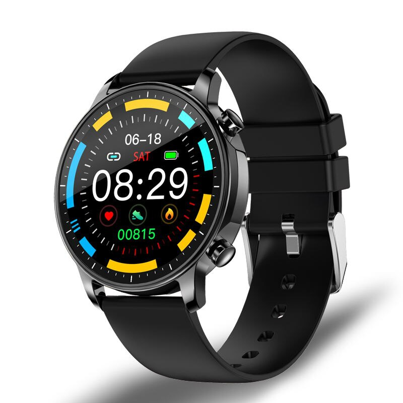 Smart Watch IP67 Waterproof 1.3 Full Touch Screen Sports Smart Watch Ladies Heart Rate Fitness Tracker Men Smart Watch: black