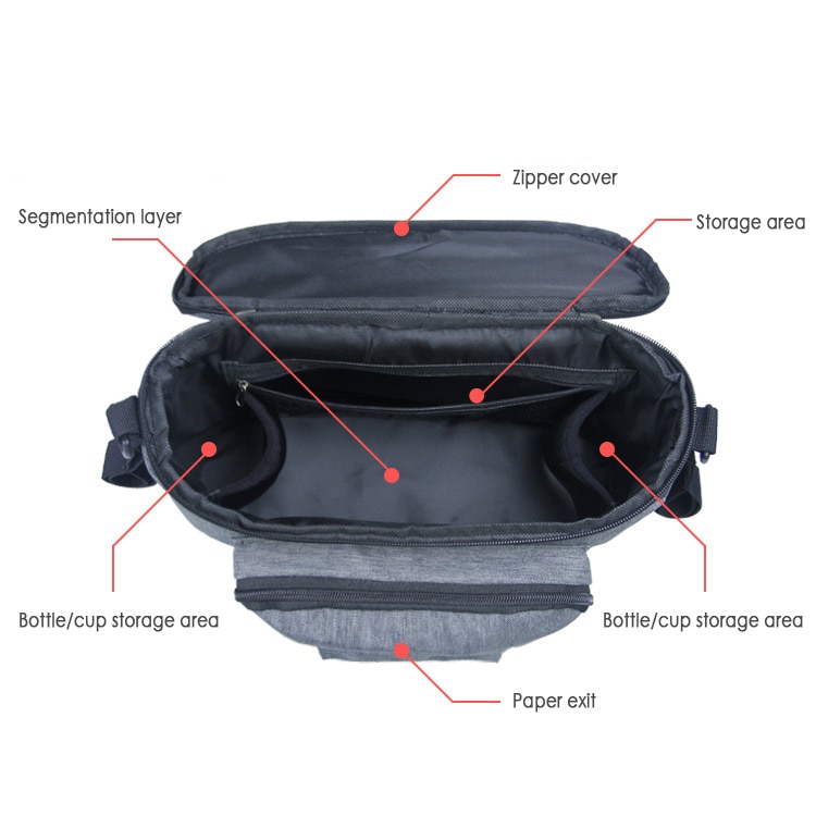 Pushchair Buggy Organiser Bag Stroller Storage Wipes Cup Holder Shoulder Strap Stroller Accessories Mommy Diaper Bag Cart Packag