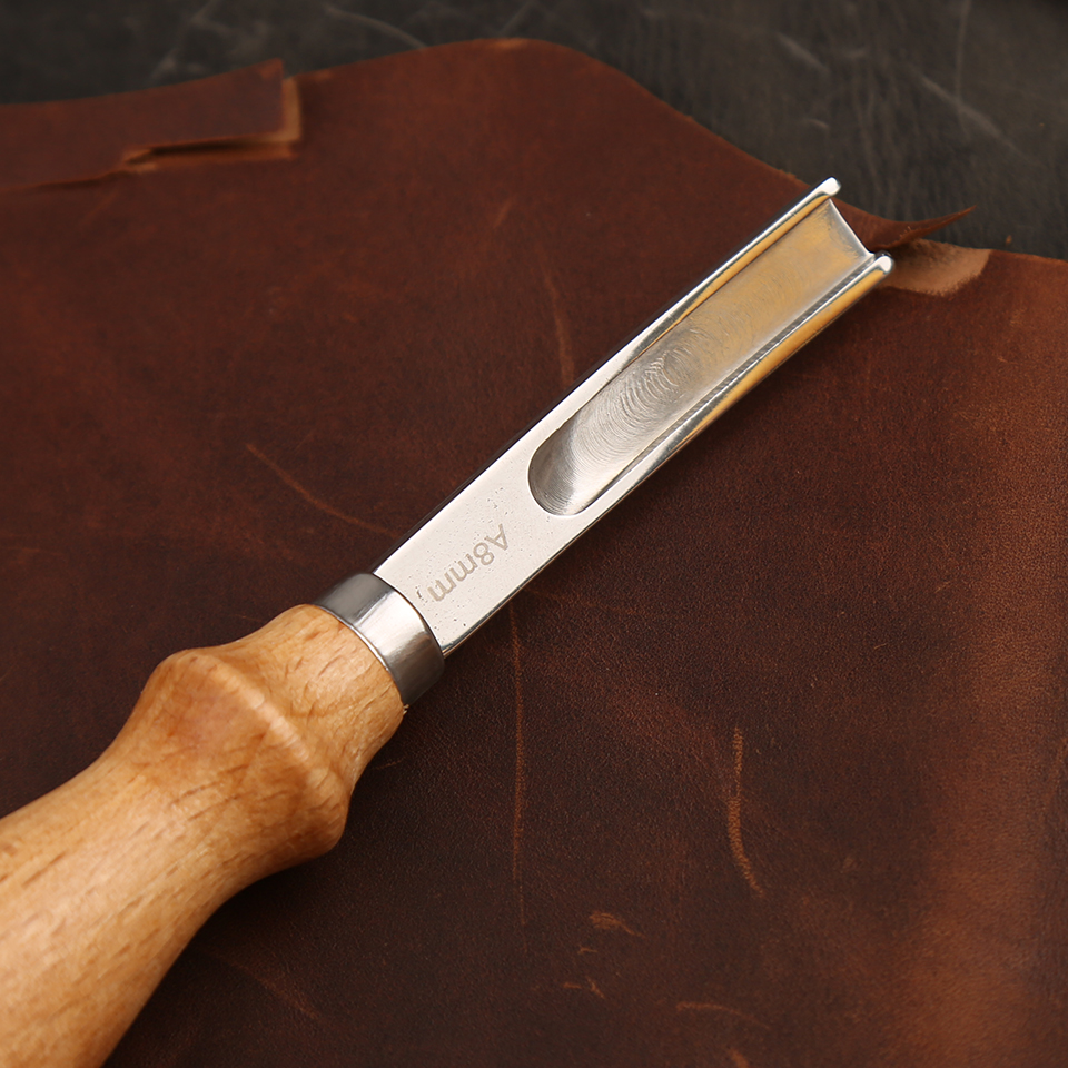 SHWAKK Leather Craft Tools Kit Leather Craft Edge Trimming Tools Wide Shovel Blade Carving Tool Skiving Craft Supplies DIY Set