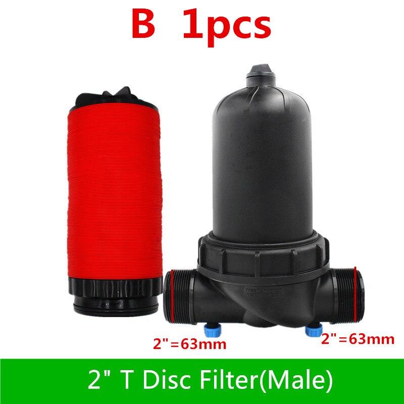 1-1/2 &quot; 2 &quot; 120 mesh t skivefilter filter utvendig gjengekobling mikro hage vanningsarmaturer drivhusvanningsbeslag  k101: B   1 stk