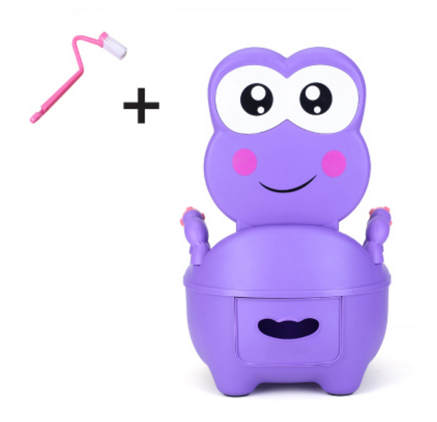 Fun Potty Toddler Toilet Training Chair/ Potty trainer for baby For Free Potty Brush: Purple 