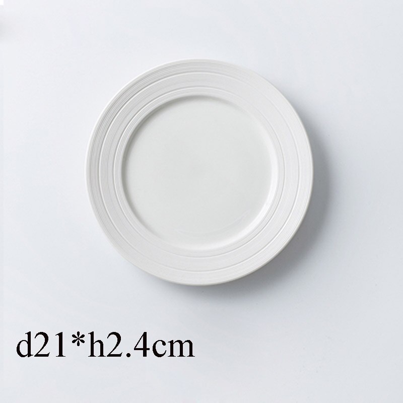 FANCITY Nordic Simple Steak Dessert Plate Western French Food Plate Dinner Plate Combination Western Food Cafe Set Plat: 3