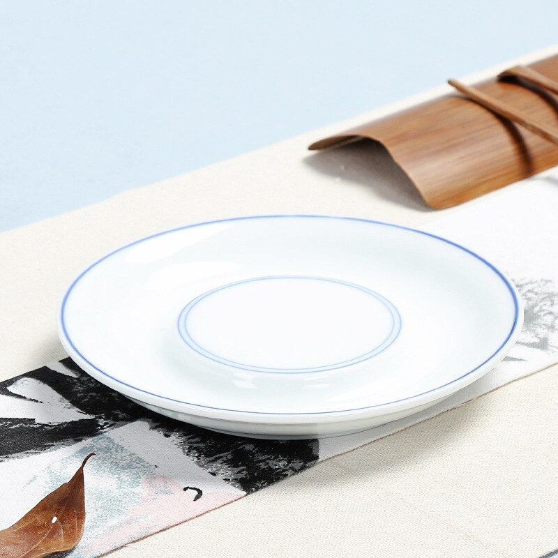 Jingdezhen Handgeschilderde Thee Sets, Wit Porselein Covers, Thee Kommen, hoogwaardige Kungfu Thee Accessoires, Drie Kopjes Grote Maat: 4