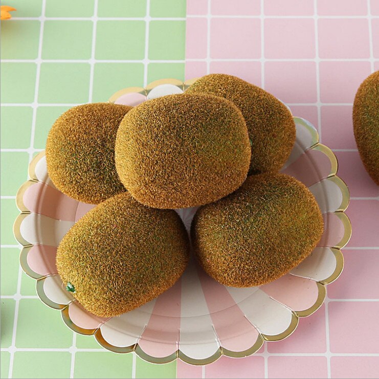 1PCS Artificial Simulation Kiwi fruit fruit Vegetables Kindergarten Garden Family Kitchen Decoration Handwork DIY Fruit