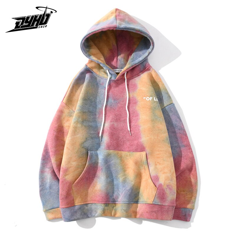 Hip Hop Men Hoodies Gradient Color Harajuku Hoodies Sweatshirt Women Streetwear Pullover Hoodie Casual Lounge Wear Men Cartoon