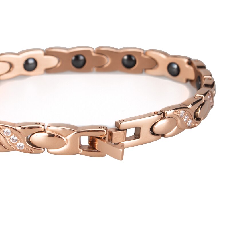 Kvinna armband hälsa energi magnetisk rosé guld kvinnor armband armband smycken hälsa detoxing magnetisk tå ring