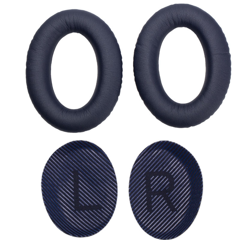 Vervanging Oorkussens Voor Bose QC35 Voor Quietcomfort 35 & 35 Ii Hoofdtelefoon Memory Foam Oorkussens Met crowbar: Dark Blue