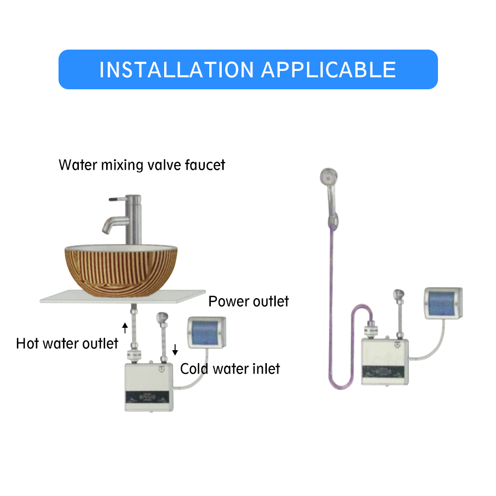 Instant Elektrische Boiler 220V Tankloze Boilers Voor Badkamer Warm Water Douche En Voor Keuken Kraan Huisverwarming