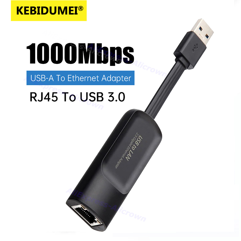 2.5G USB Ethernet Adapter 2500Mbps USB3.0 Lan Network Card USB C to RJ45 Internet Adapter for Laptop PC Windows Mac OS USB-A/C