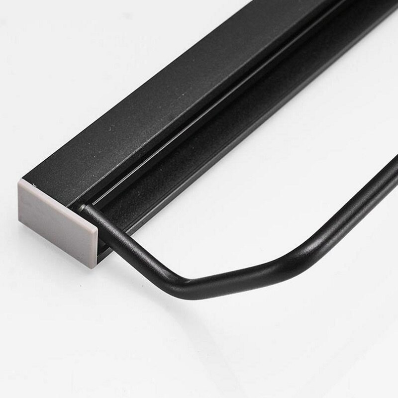 Aluminum Kitchen Hook Punch Free Rack Pantry Bar Kitchen Shelf Aluminum Frame Kitchenware Utensil Tool Storage Rack Matt Black