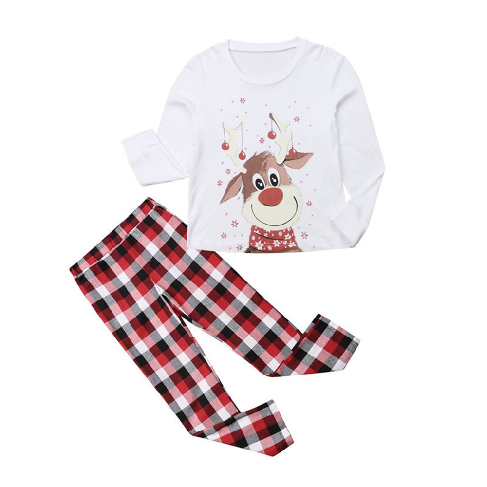 Familj jul pyjamas kläder set familj jul vuxen barn baby pyjamas set familj look matchande kläder nattkläder