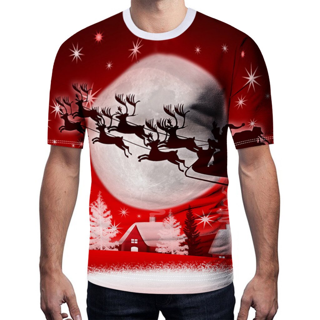 3d Printed T-shirt Men's T-shirt 3d Christmas Short Sleeve Fun T-shirt Tops And T-shirts Funny Pullover Tee Top #3