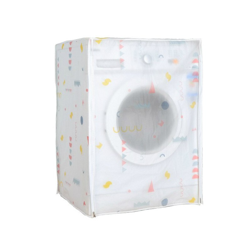Funda de goma EVA para lavadora, cubierta de polvo para baño, flor blanca, tambor impermeable, todo incluido, protección antideslizante, 82cm x 60cm, 1 unidad: 5 open front
