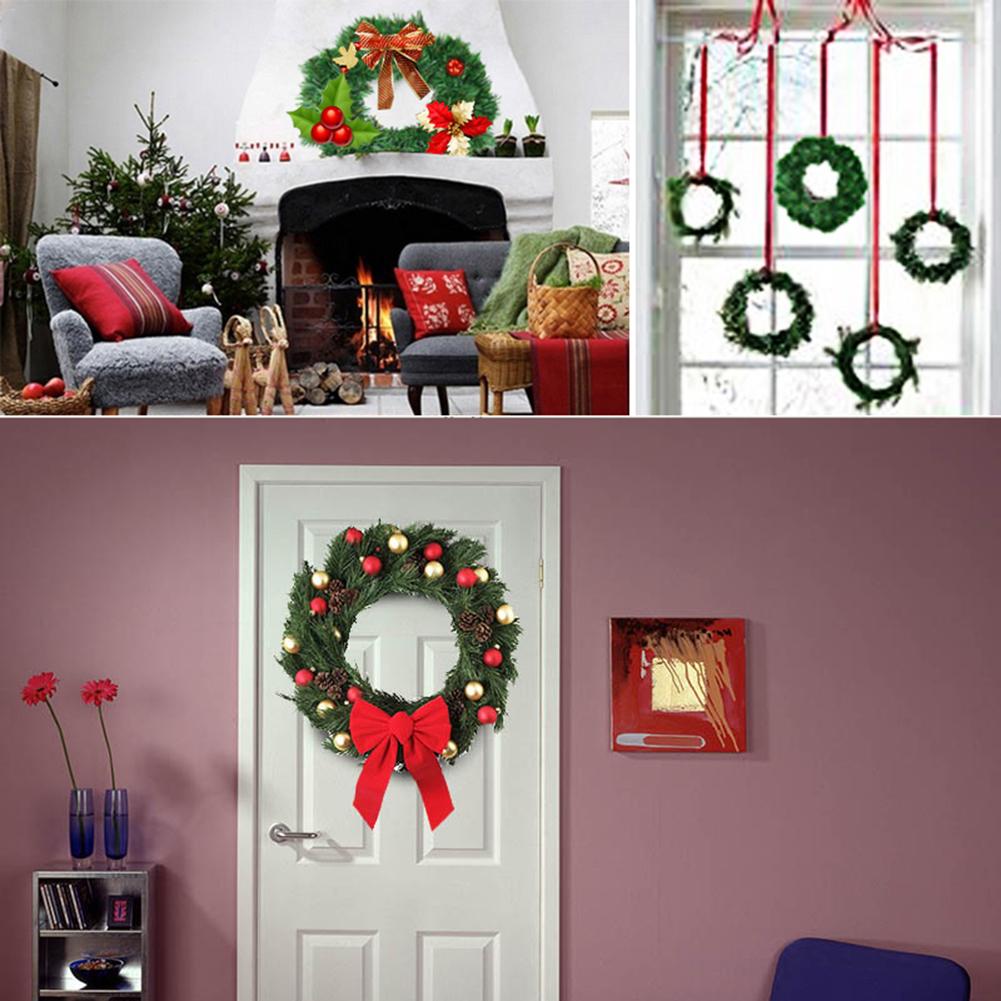 Christmas Garland Green Bare Xmas Door Wreath Christmas Decor