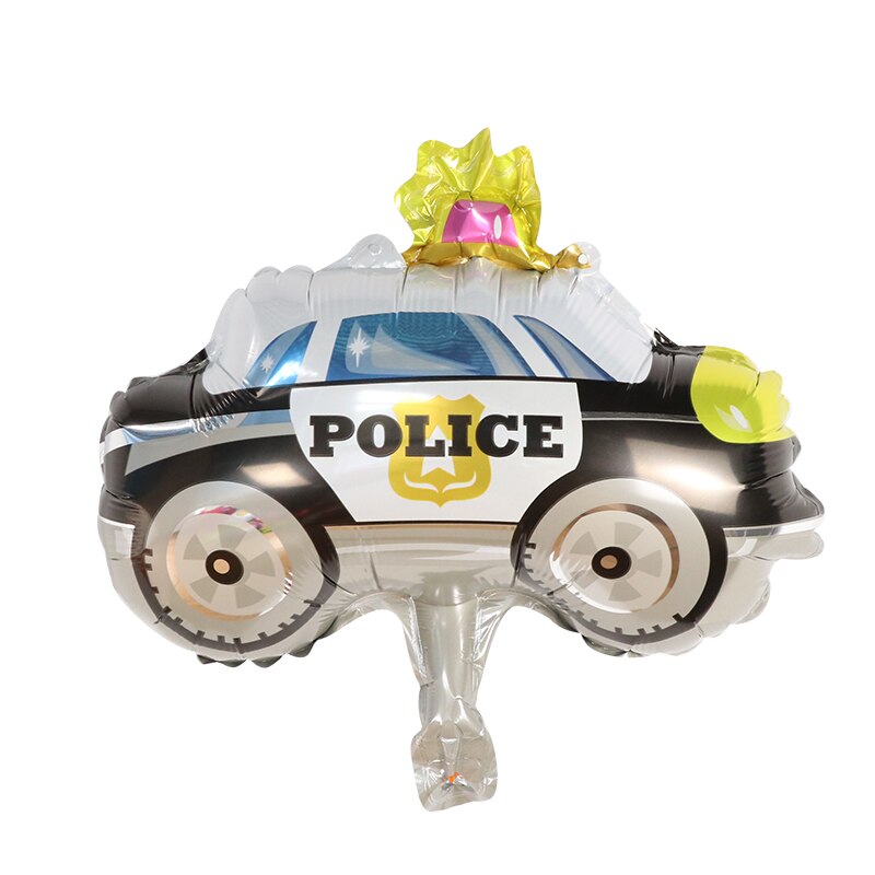 10 pçs mini carro dos desenhos animados balões caminhão de bombeiros trem ambulância globos presentes das crianças festa de aniversário decorações do chuveiro do bebê decoração