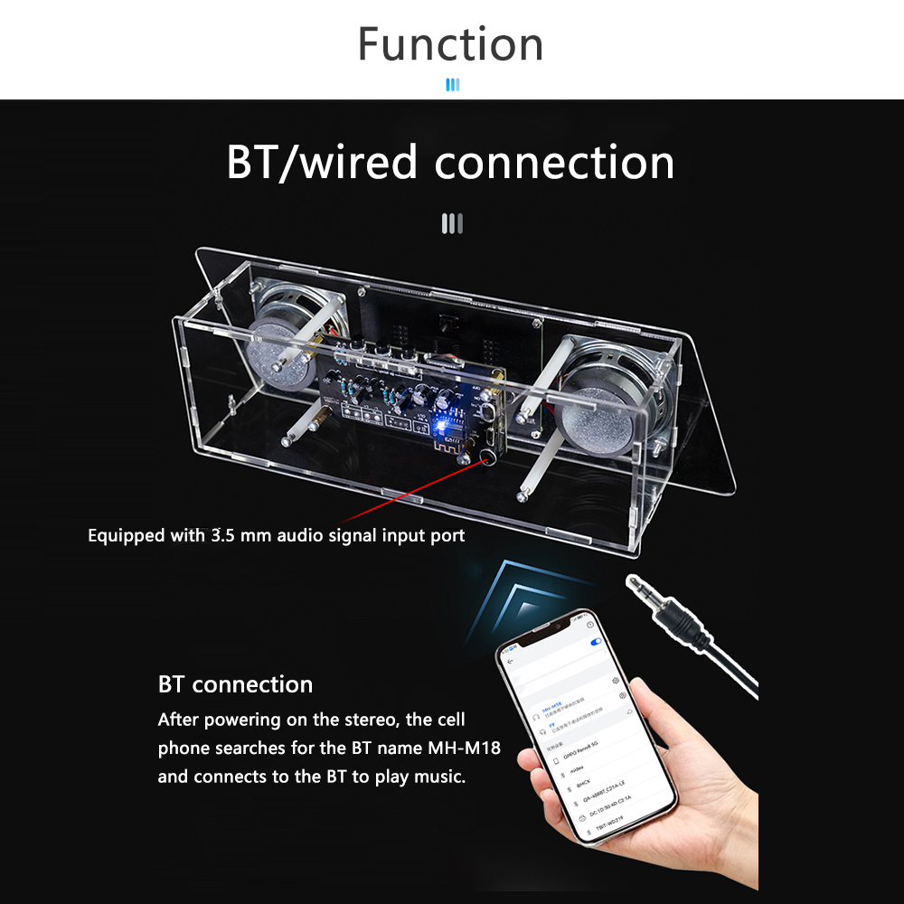 Bluetooth Lautsprecher Bausatz DIY LED Musik Spektrum Rhythmus Licht Bluetooth Lautsprecher LED Elektronische Lötprojekt Elektronische Bausatz