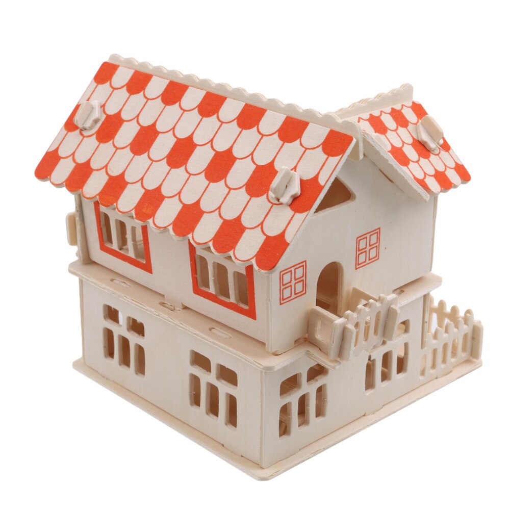 Kinderen Houten Speelgoed Diy Huis Simulatie Model 3d Puzzel Hersenen Ontwikkeling Puzzel Educatief Speelgoed Voor Kinderen Speelgoed