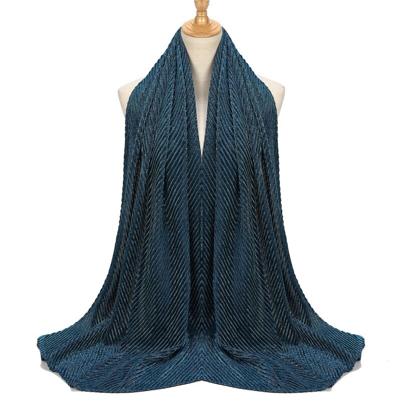 Luksusmerke glitter muslimsk islamsk sjal instant hodeskjerf vanlig omslag foulard dubai hijab femme musulman skjerf turban for kvinner
