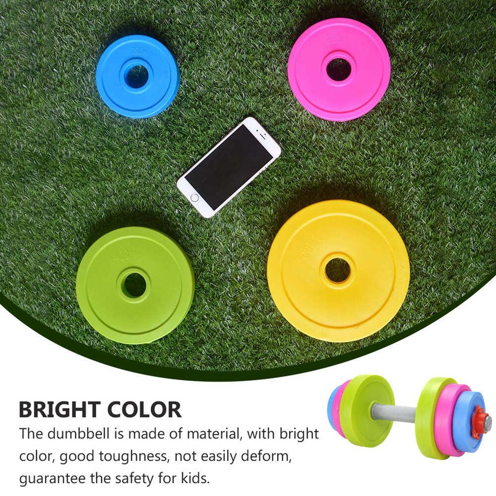 1 Set Adjustable Kids Dumbbell Ergonomic Children Sports Fitness Barbell