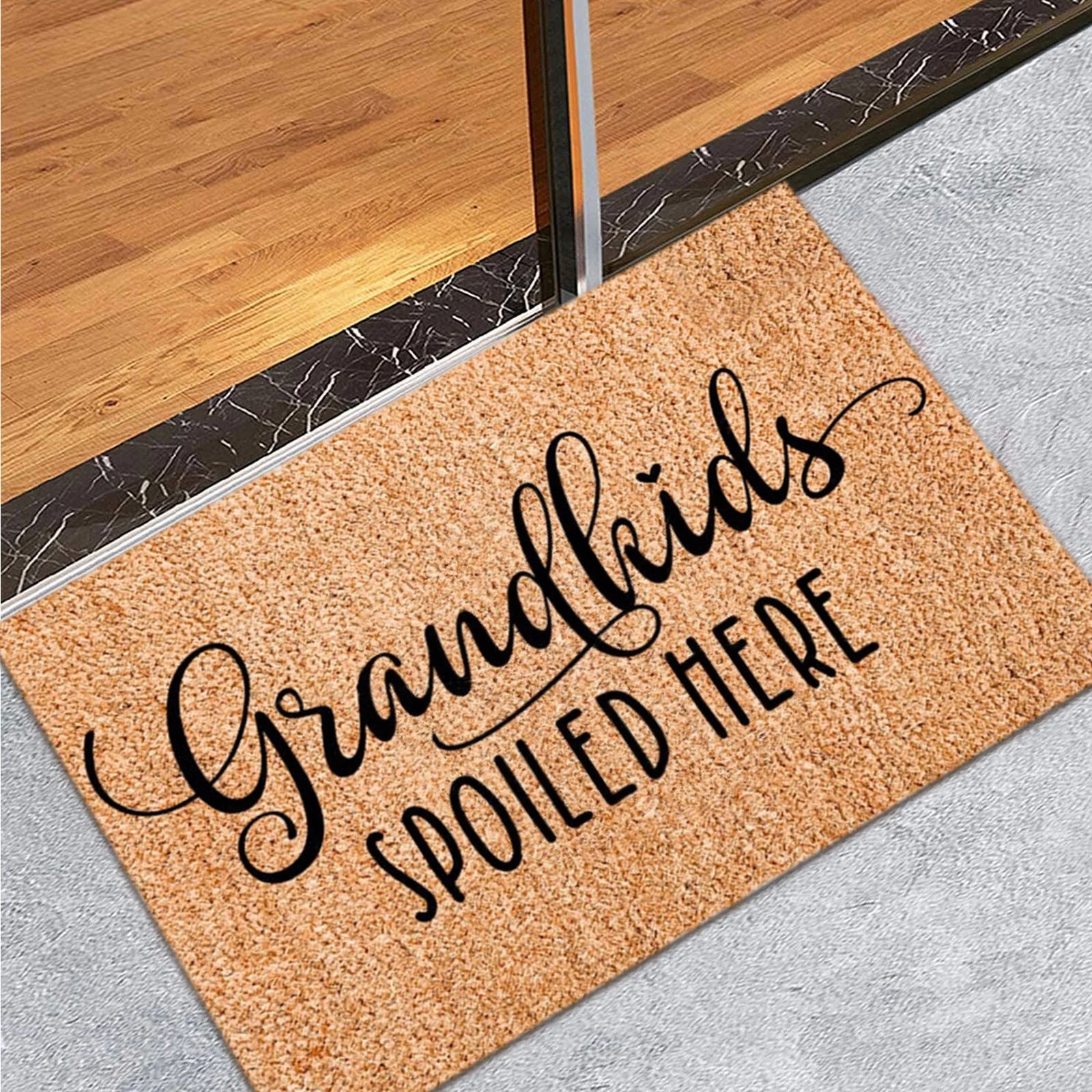 Front Door Mat Welcome Door Mat Indoor Outdoor Technical Clothing Front Door Absorbent Rugs Rectangle Entrance Bath Mat: Light Grey