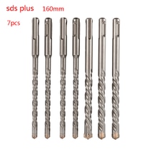 7pcs cross tungsten steel alloy sds-plus drill bit. For perforating concrete, stone, brick walls.