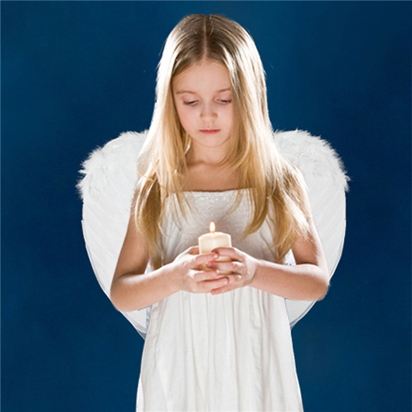 Adultes enfants fée ange ailes Halloween fête déguisement Costume pour Halloween fête Festival: White for Kids