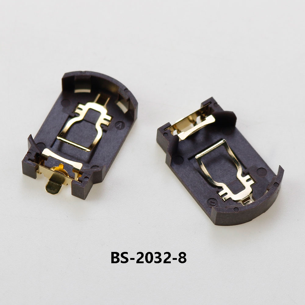 10st Smd 2450 Batterijhouder Cr2032 BS-6/8 Smd Knop Batterijhouder Vertind Hoge Temperatuur Weerstand Horizontale Aansluiting