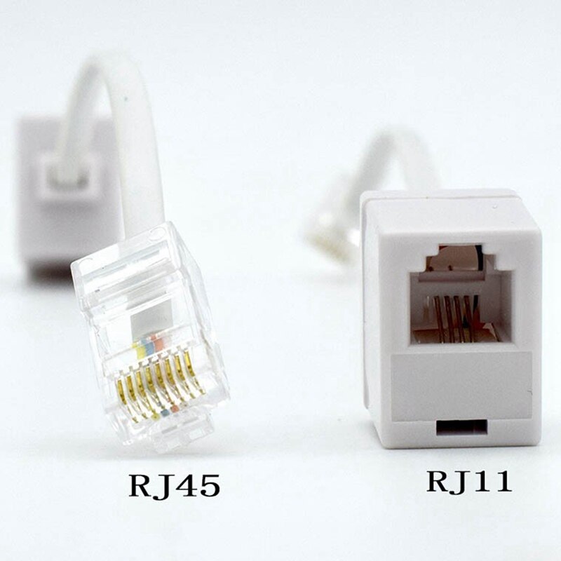 4 stück von RJ45 Männlichen zu RJ11 Weibliche Adapter, telefon RJ11 6P4C Weibliche zu Ethernet RJ45 8P4C Männlichen Konverter Kabel