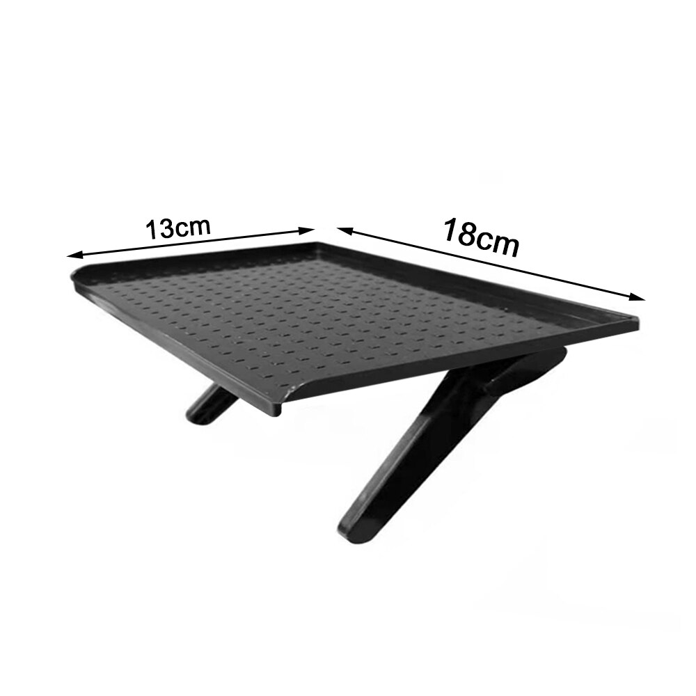 1/2 pièces réglable TV écran haut étagère de rangement support étagères ordinateur moniteur socle de bureau TV support présentoir étagère de rangement: black