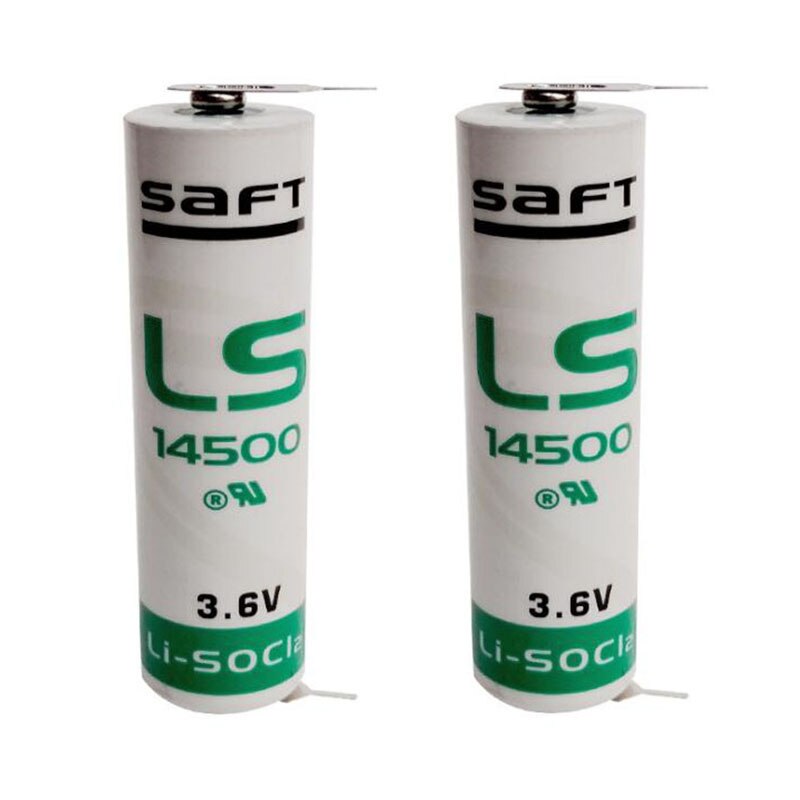 Lot 2 pièces d'origine SAFT LS14500 ER14505 14500 AA 3.6V 2600mAh PLC batterie au Lithium primaire avec broches de soudage