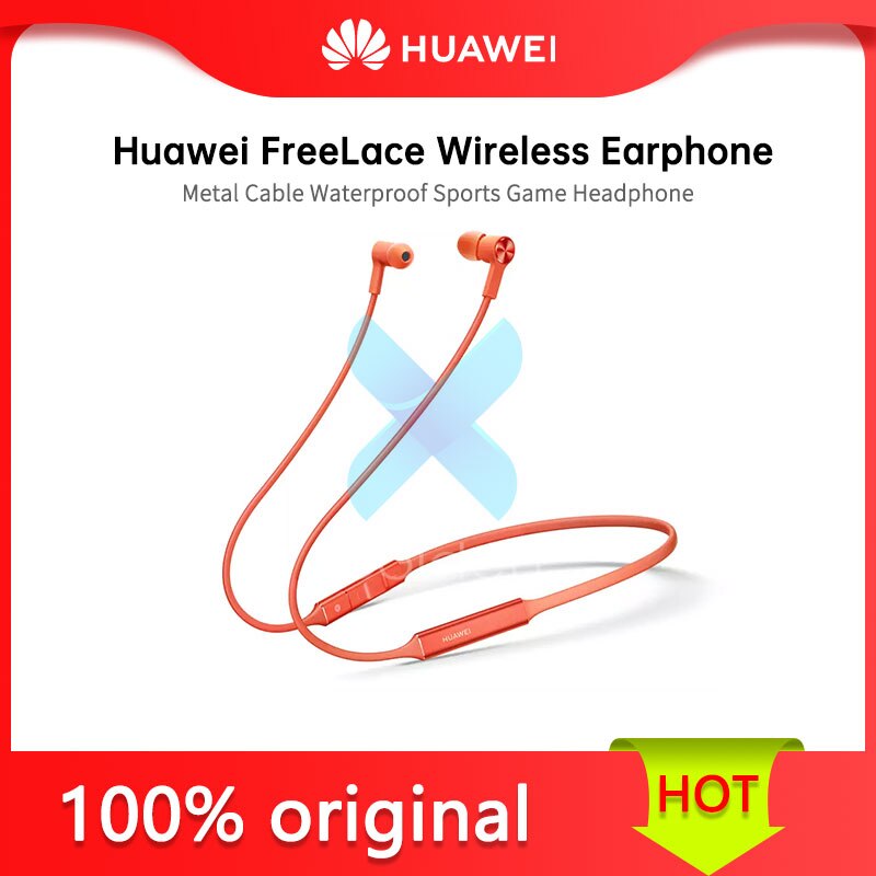 Huawei FreeLace Wireless Earphone Bluetooth Sport Waterproof In-ear Memory Cable Metal Cavity Silicon Magnetic Switch