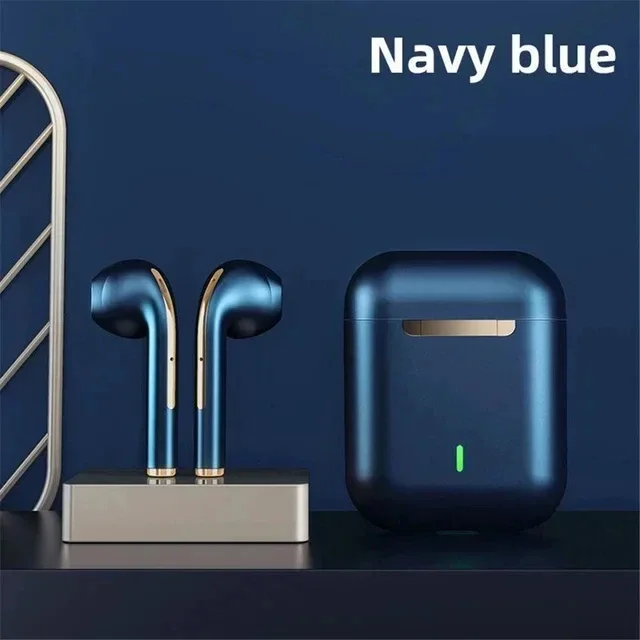 Original J18 TWS Bluetooth Headphones Stereo True Wireless Headset Earbuds In Ear Handsfree Earphones Buds For Mobile Phone: Blue