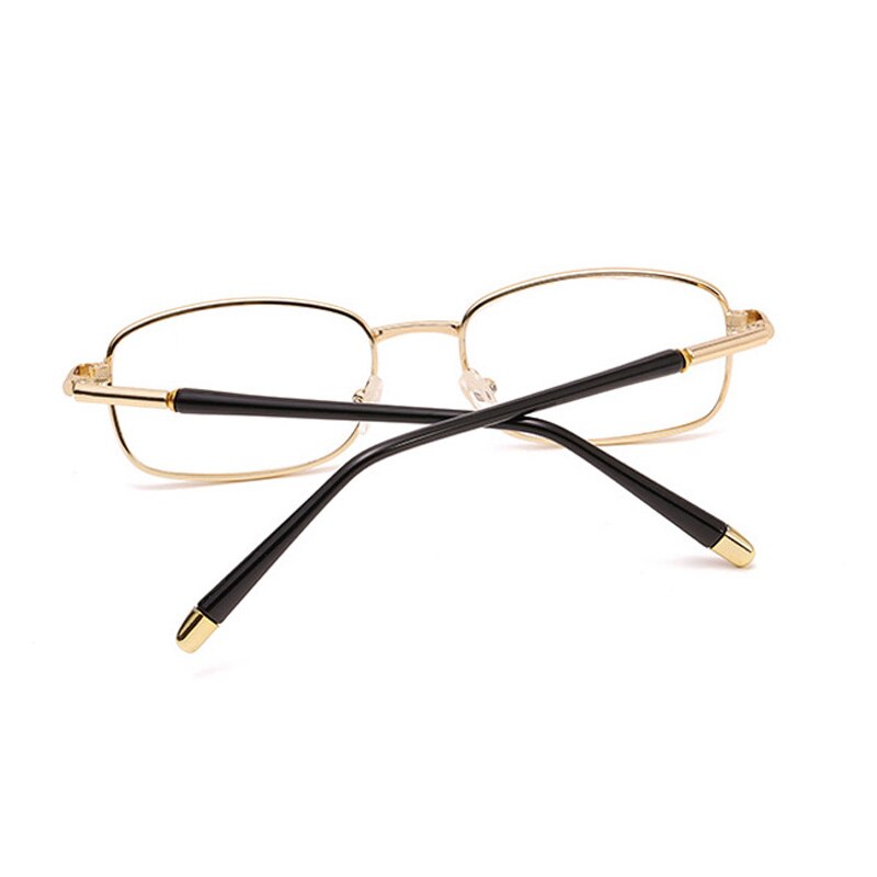 Gafas de lectura con montura de Metal para hombre y mujer, Lentes de vidrio óptico para presbicia, dioptrías de Unisex + 1,0 + 1,5 a + 4,0 sin funda