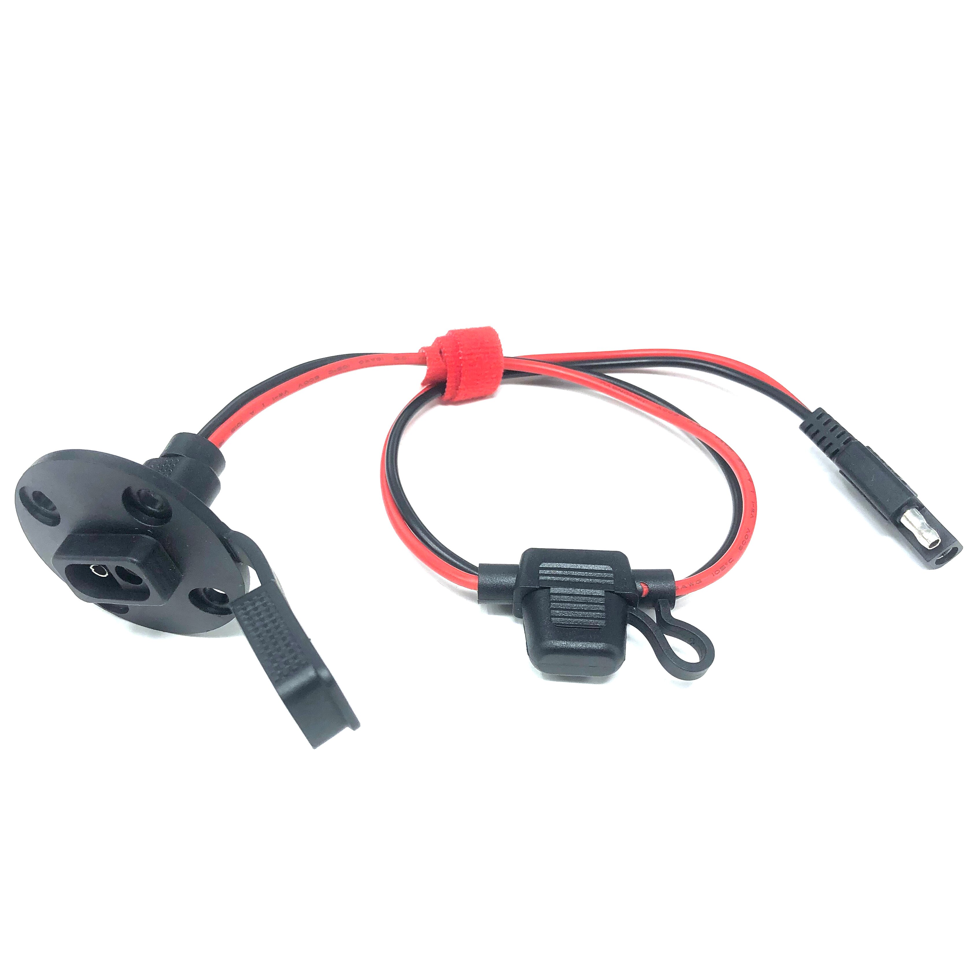 DIY SAE Socket Sidewall Port Waterproof SAE Quick Connect Solar Panel Mount 16AWG SAE Cable for Solar Generator Battery Charger