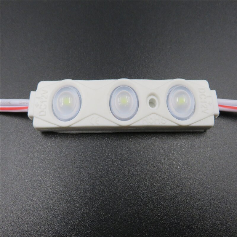 Neue Ultra helligkeit 200 stücke/viel 2835 3LED Injektion LED modul, 12V, 1,5 w, mit objektiv, Wasserdichte IP65, Aluminium substrat LED-modul