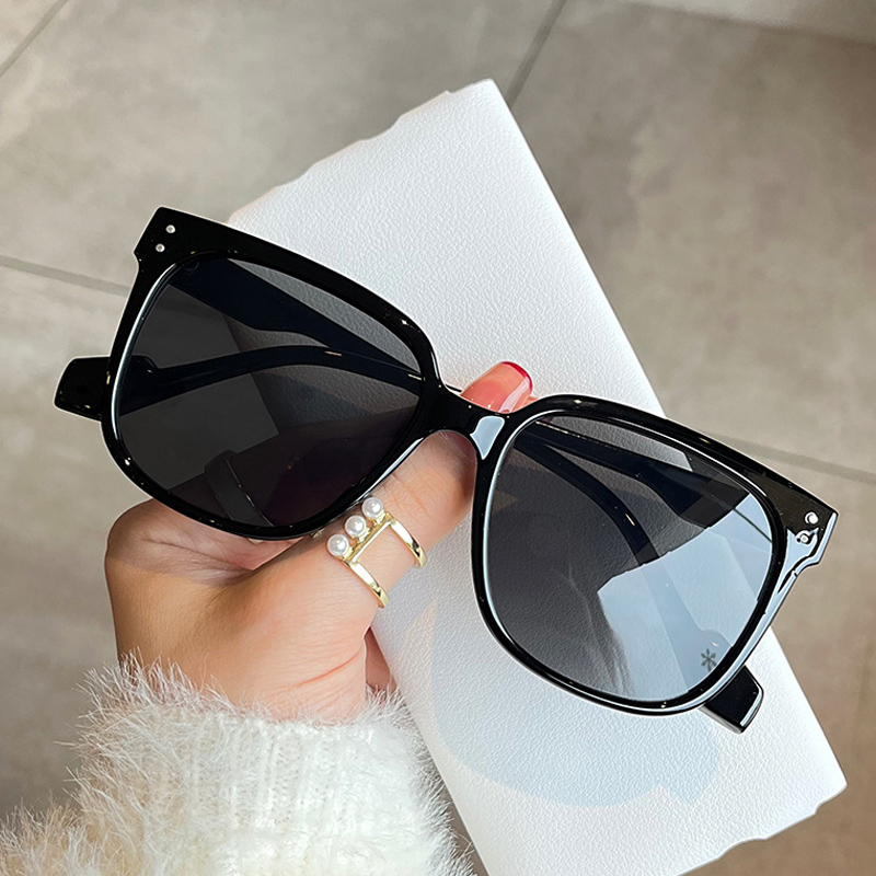 Oec Cpo Vierkante Bril Zonnebril Vrouwen Mode Oversized Punk Bril Mannen Trendy Geel Kleuren Shades Rijden UV400 Eyewear: GRIJS