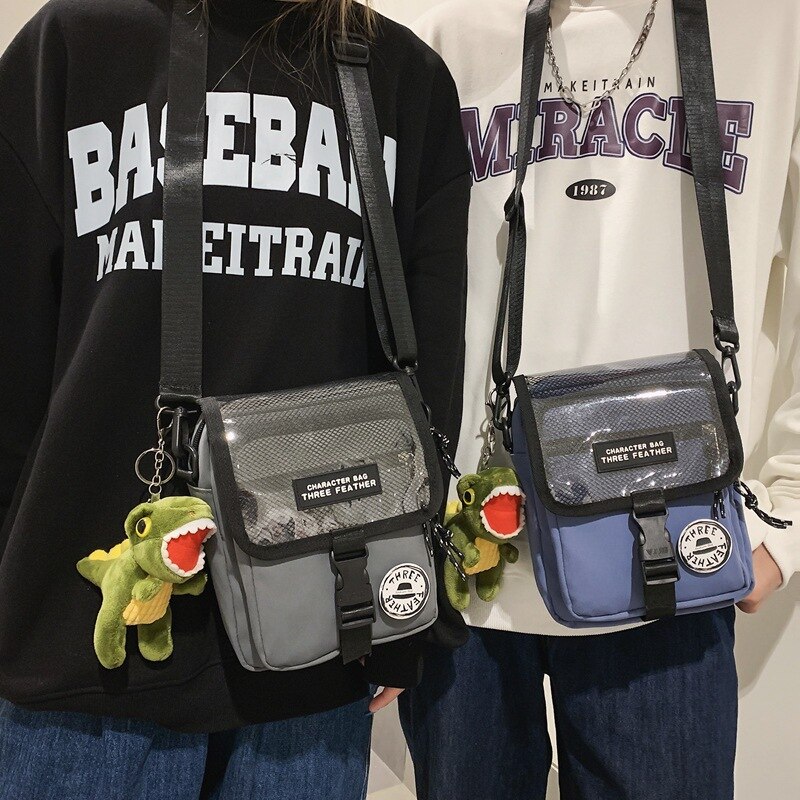 Piccola spalla di tela donna uomo borse di stoffa di moda coreana borse a tracolla per ragazza 2022 borsa a tracolla per studenti economica Bolsas