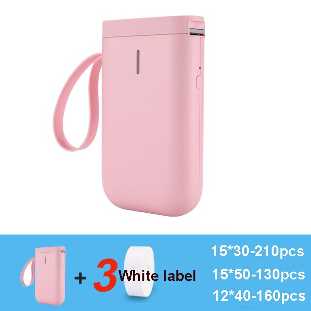 Wireless label printer Portable Pocket D11 Label Printer Portable BT Thermal Label Printer Home Use Office Fast Printing Printer: Pink 3WhiteLabel B